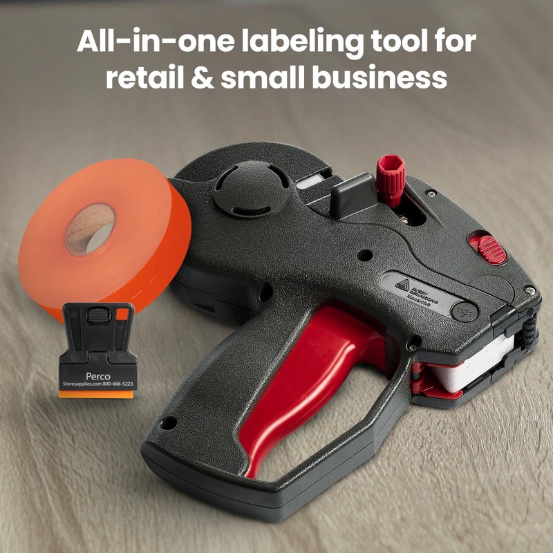 Perco Monarch 1131 Labeler Starter Kit: Includes Price Gun, 10,000 Fluorescent Red Labels, and Preloaded Inker - Image 3